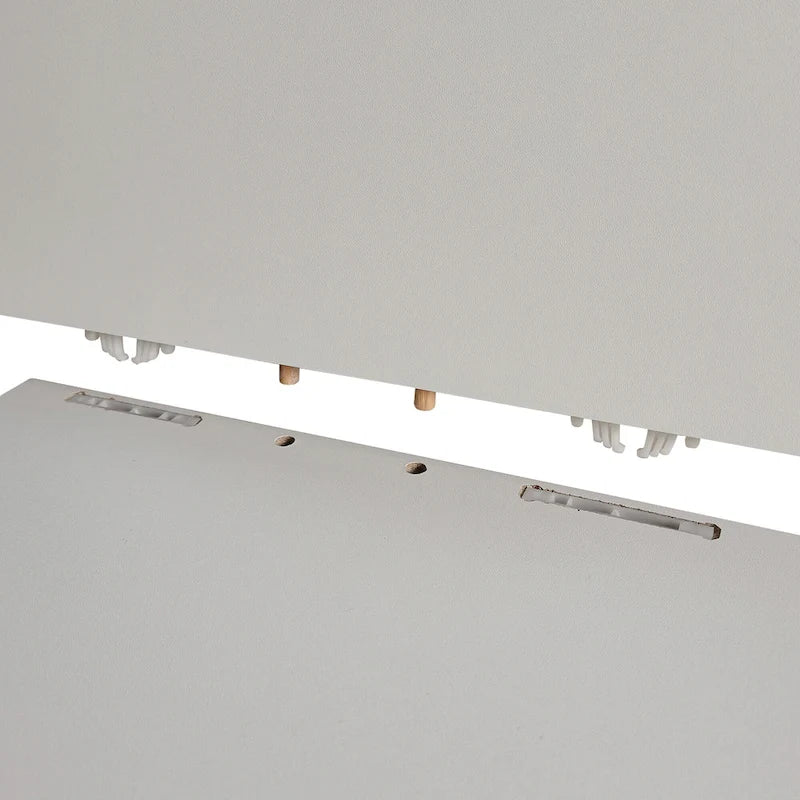 Modern White TV Stand with RGB LED Lights and Storage Drawers