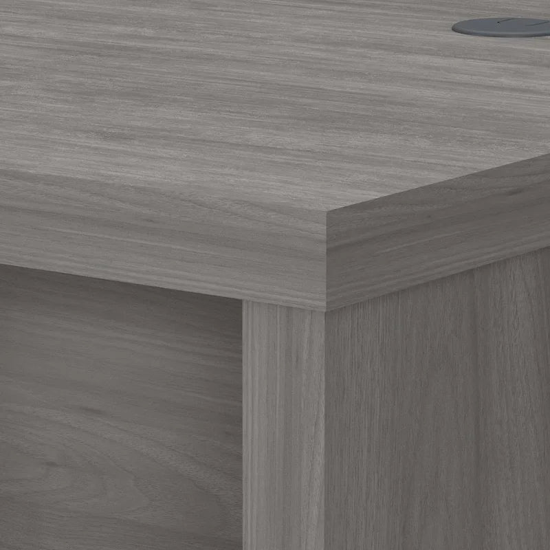 Contemporary Freestanding Credenza Desk with Durable Laminate Work Surface