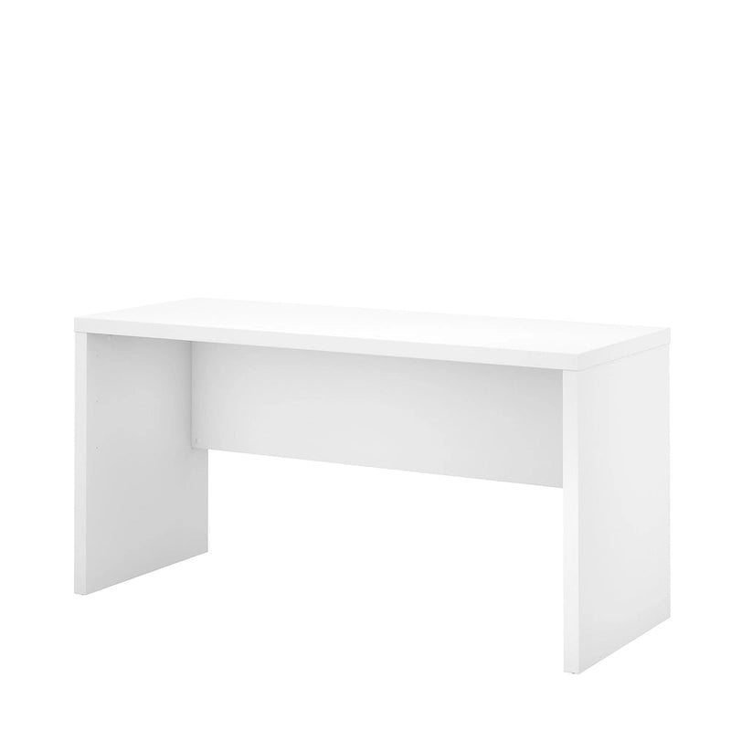 Contemporary Freestanding Credenza Desk with Durable Laminate Work Surface