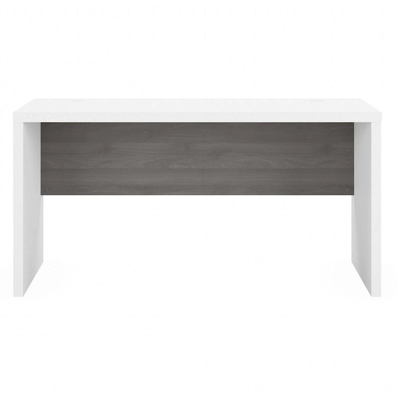 Contemporary Freestanding Credenza Desk with Durable Laminate Work Surface