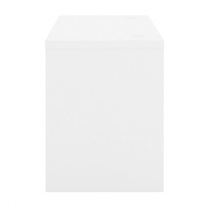 Contemporary Freestanding Credenza Desk with Durable Laminate Work Surface