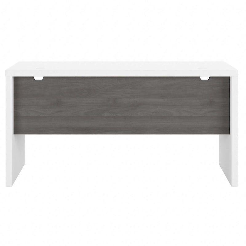 Contemporary Freestanding Credenza Desk with Durable Laminate Work Surface