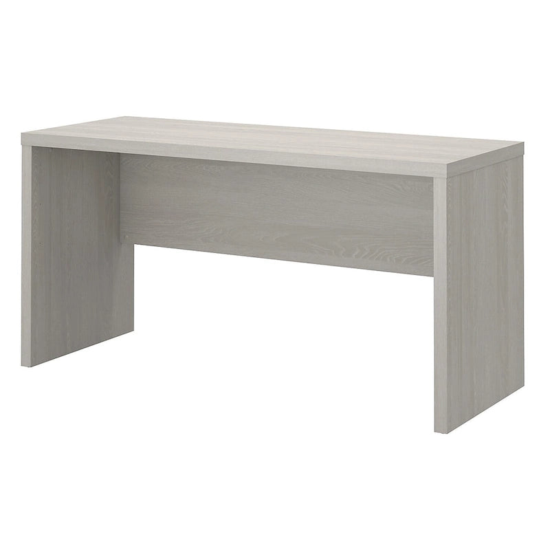 Contemporary Freestanding Credenza Desk with Durable Laminate Work Surface