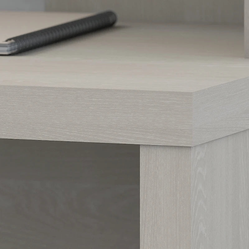 Contemporary Freestanding Credenza Desk with Durable Laminate Work Surface