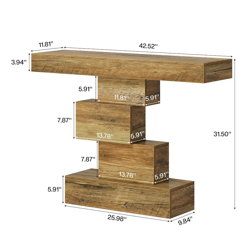 42.5 Inches Wood Farmhouse Console Sofa Table for Entryway Hallway