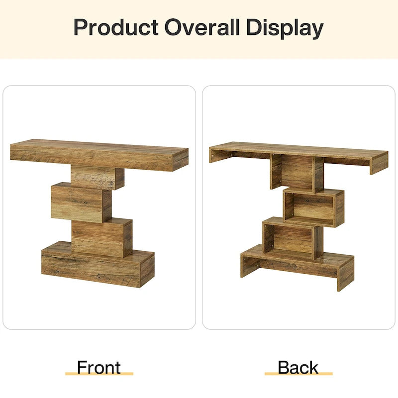 42.5 Inches Wood Farmhouse Console Sofa Table for Entryway Hallway