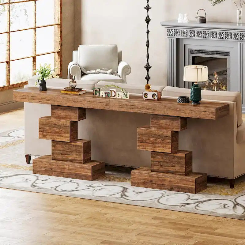 42.5 Inches Wood Farmhouse Console Sofa Table for Entryway Hallway