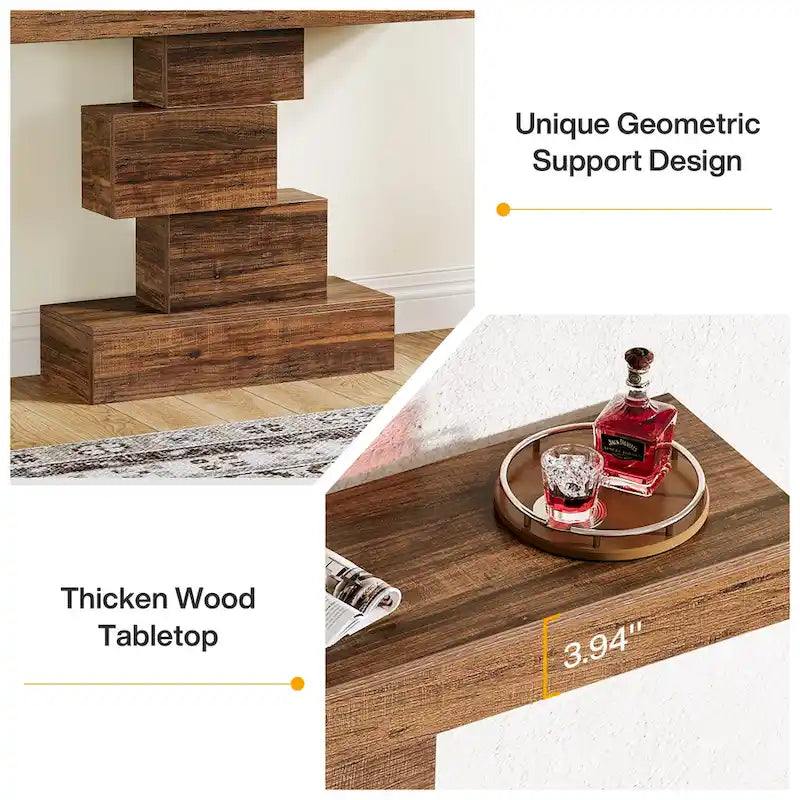 42.5 Inches Wood Farmhouse Console Sofa Table for Entryway Hallway