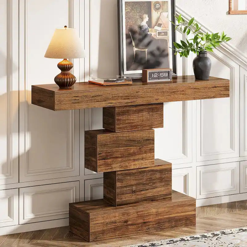 42.5 Inches Wood Farmhouse Console Sofa Table for Entryway Hallway