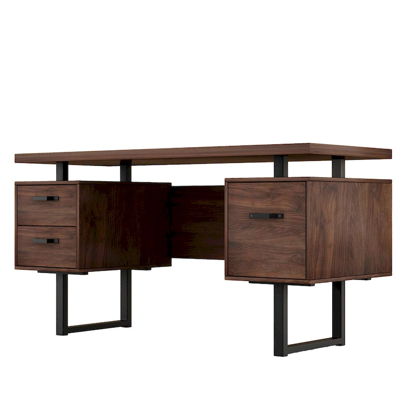 Home Office Computer Desk with Drawers 59 inch