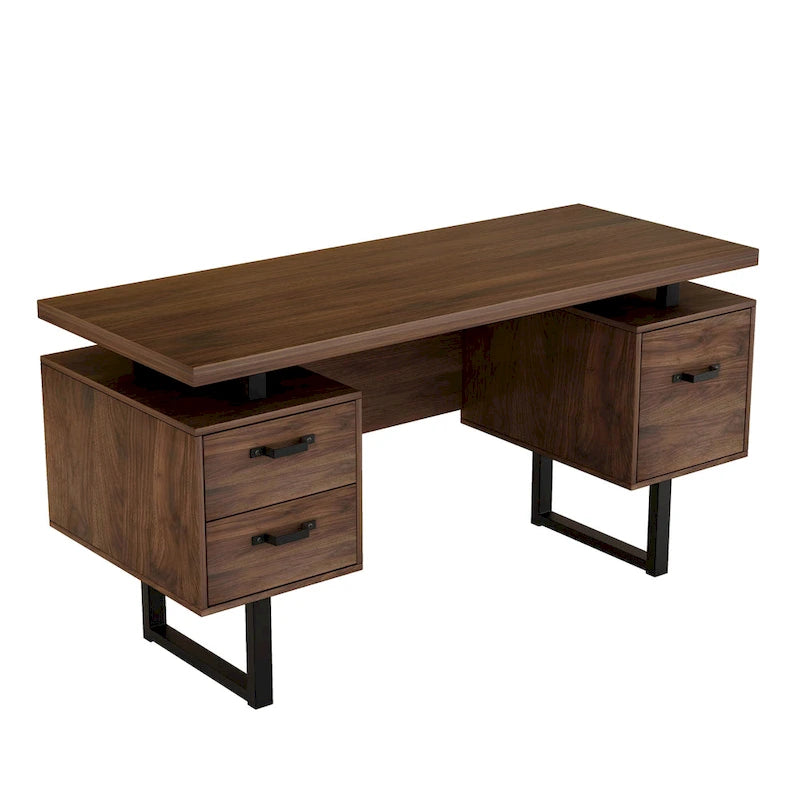 Home Office Computer Desk with Drawers 59 inch