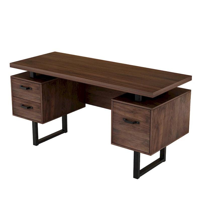 Home Office Computer Desk with Drawers 59 inch