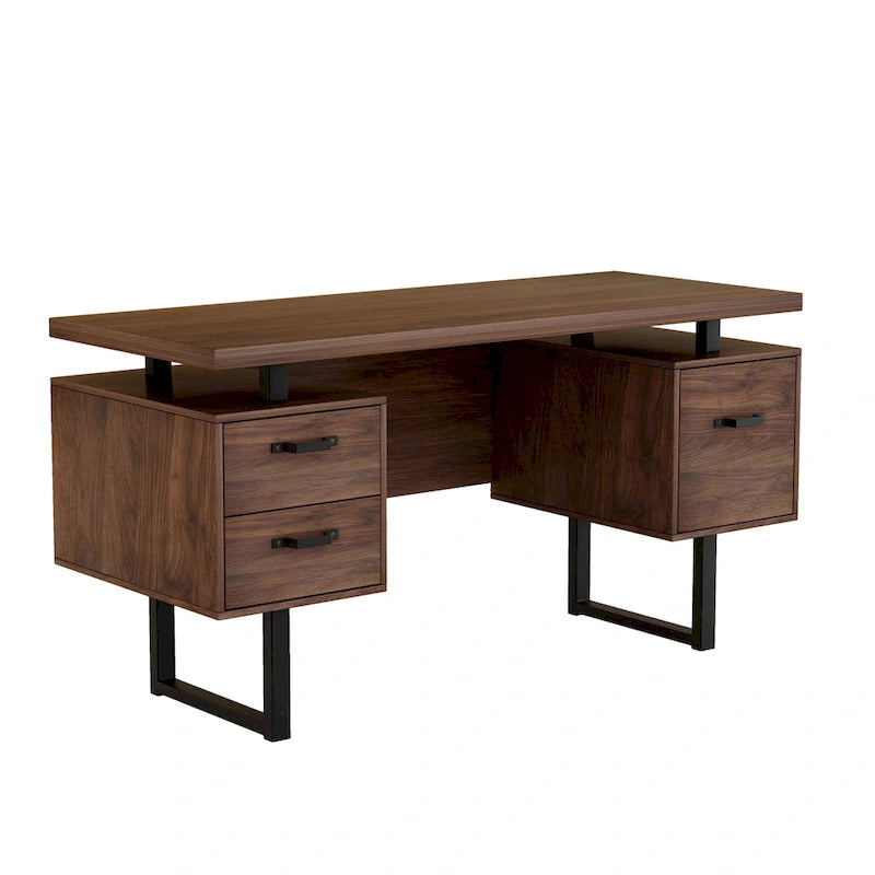 Home Office Computer Desk with Drawers 59 inch