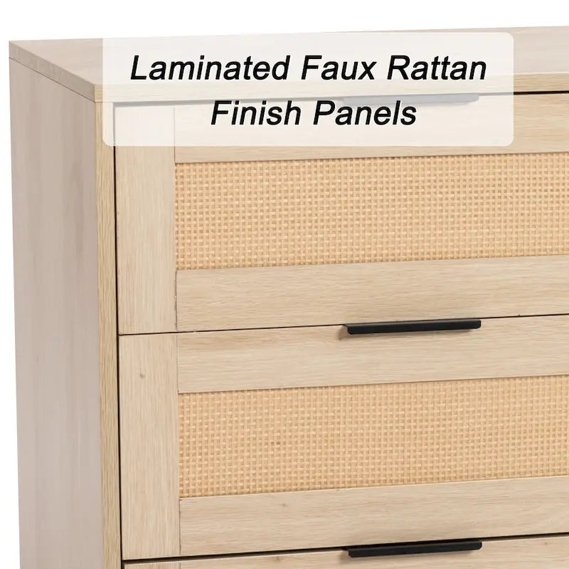 9 Drawers Chest Of Dresser Storage Tower Cabinet Bedroom Organizer Rattan Style
