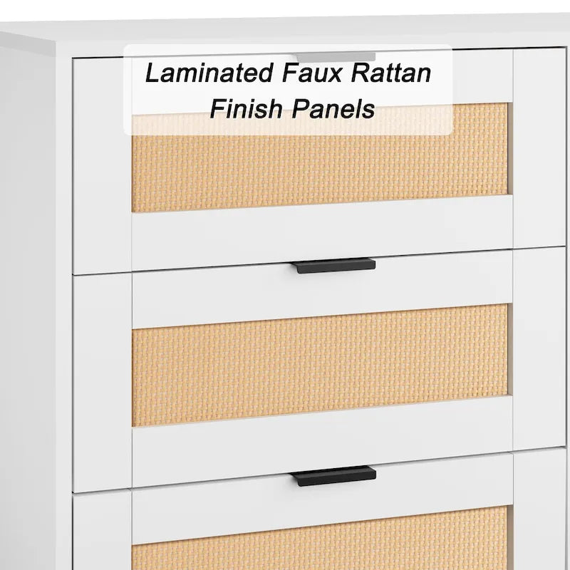 9 Drawers Chest Of Dresser Storage Tower Cabinet Bedroom Organizer Rattan Style