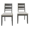 Wooden Dining Chair with Upholstered Seat and Horizontal Splat Back
