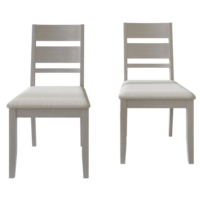 Wooden Dining Chair with Upholstered Seat and Horizontal Splat Back