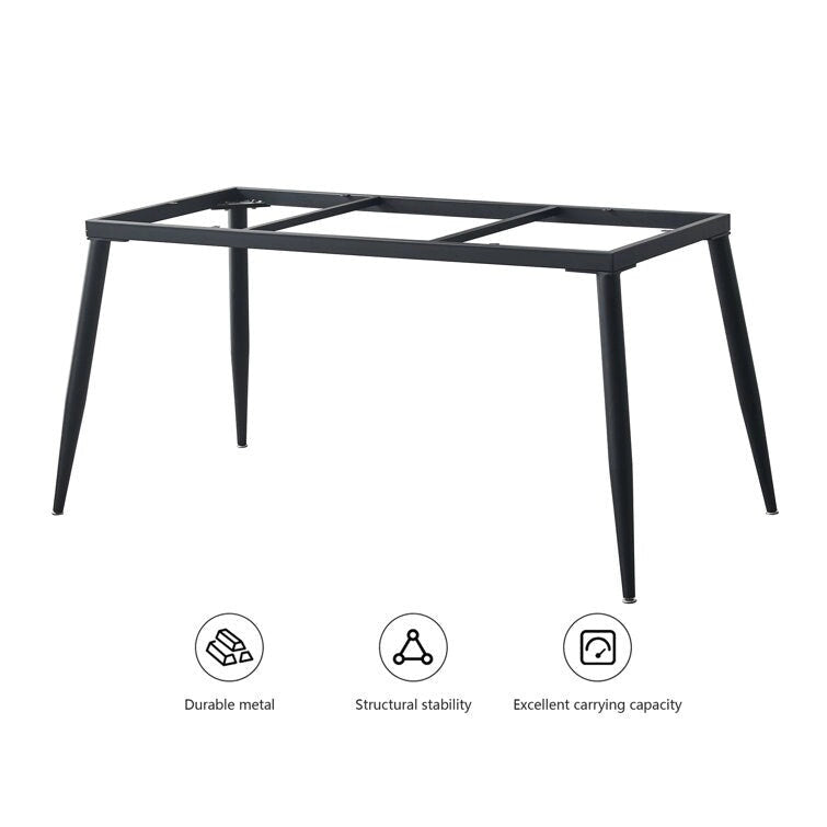 70.8 inch rectangular white kitchen dining table, with a sintered stone marble tabletop, metal legs