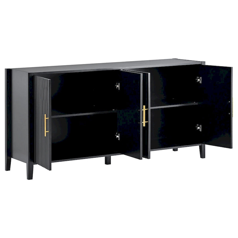 Accent Storage Cabinet Sideboard Wooden Cabinet with Metal Handles for Hallway, Entryway, Living Room, Bedroom