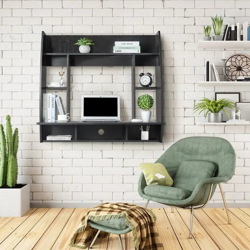 39 Exquisite Room-saving Wall Built-up Computer Desk