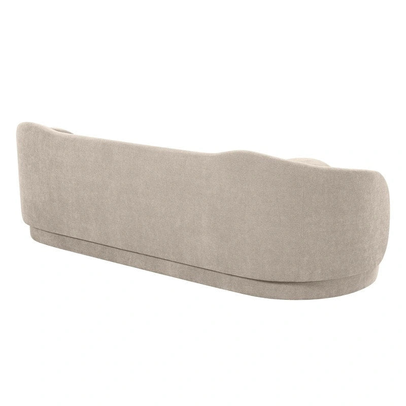Textured Velvet Sofa with Sloped Silhouette for Living Rooms