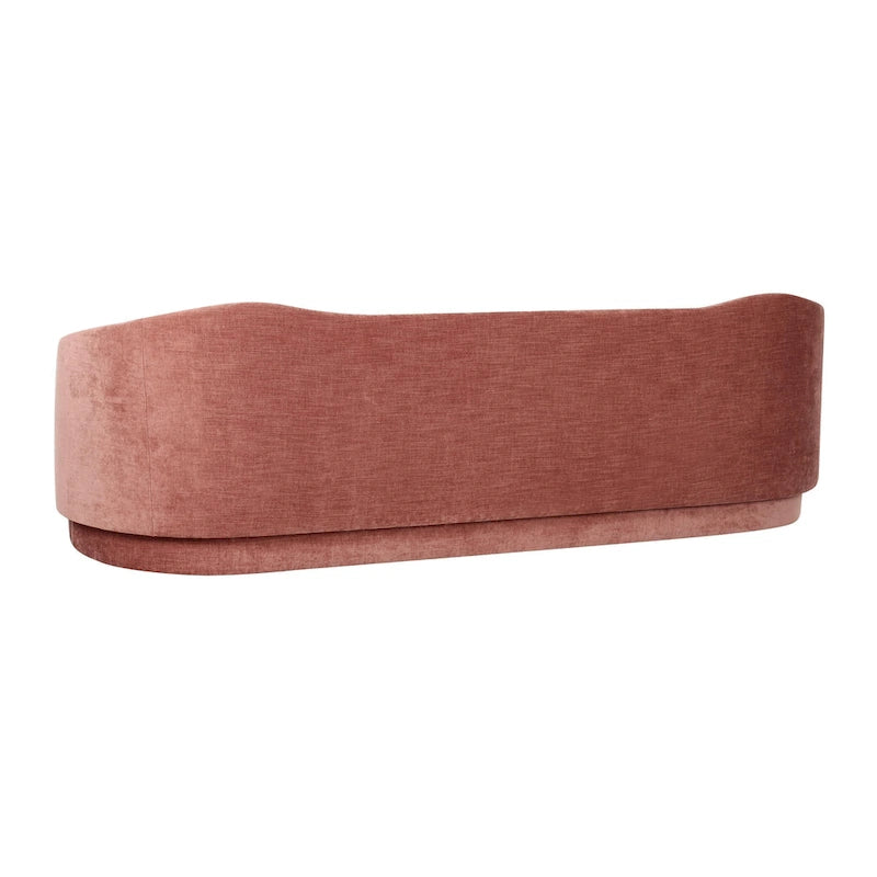 Textured Velvet Sofa with Sloped Silhouette for Living Rooms