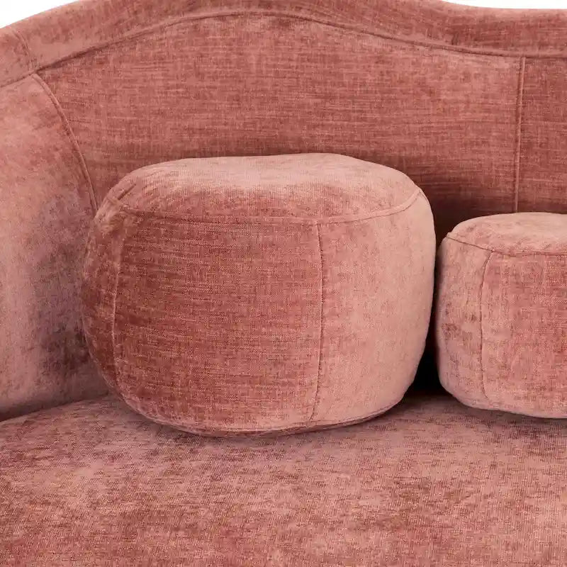Textured Velvet Sofa with Sloped Silhouette for Living Rooms