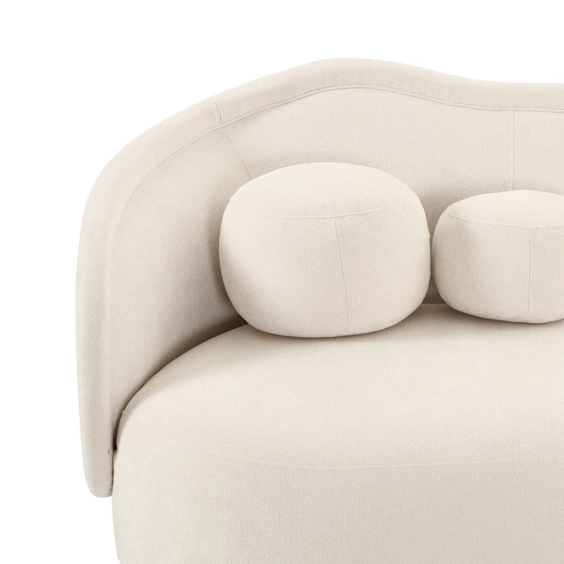 Textured Velvet Sofa with Sloped Silhouette for Living Rooms