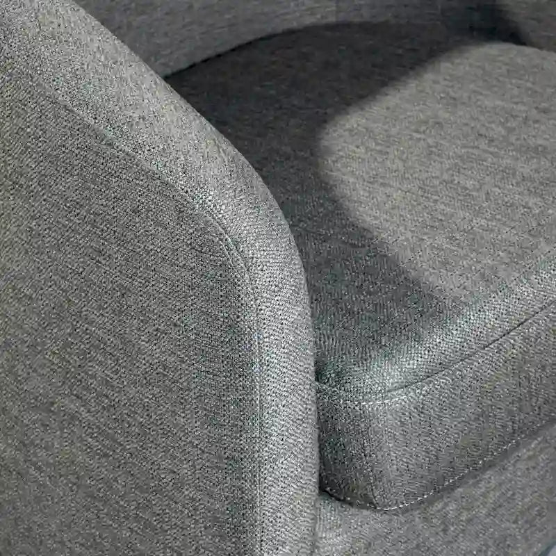 Barrel Accent Chair with 360 Swivel Vinyl Wrapped Base
