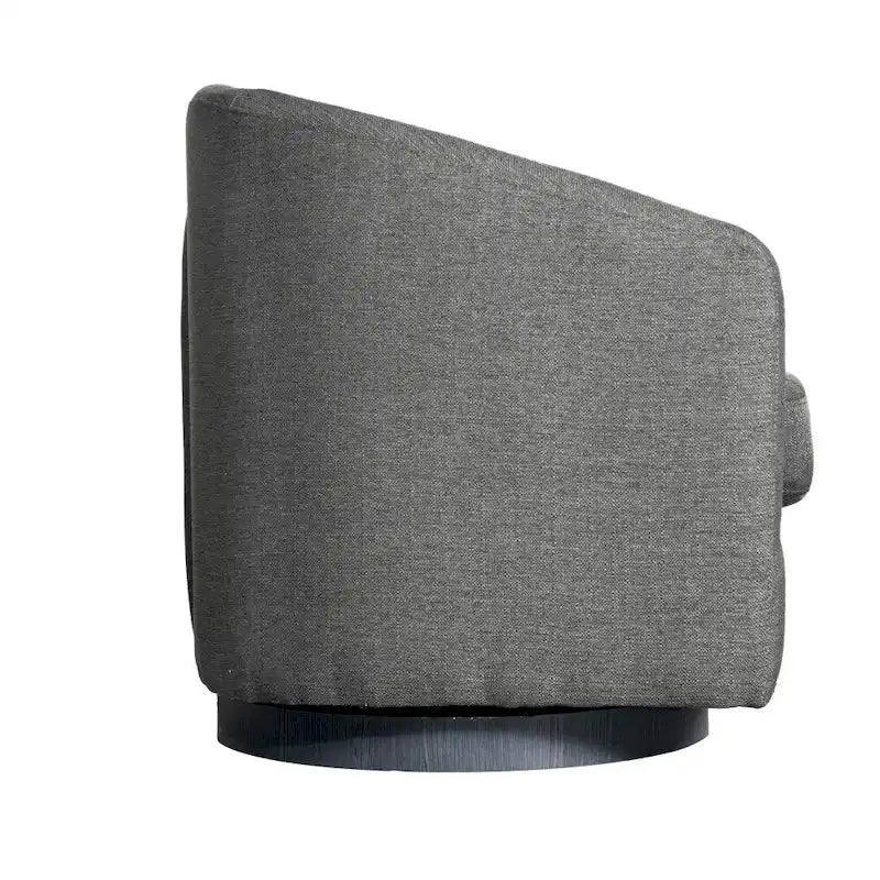 Barrel Accent Chair with 360 Swivel Vinyl Wrapped Base