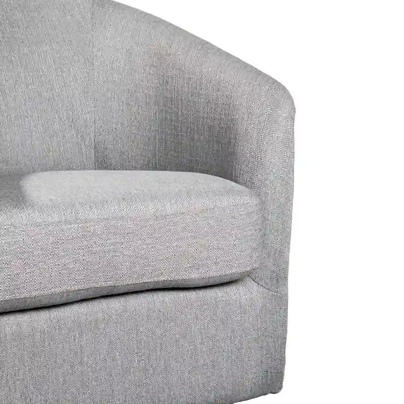 Barrel Accent Chair with 360 Swivel Vinyl Wrapped Base