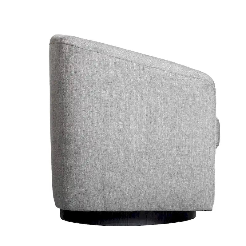 Barrel Accent Chair with 360 Swivel Vinyl Wrapped Base