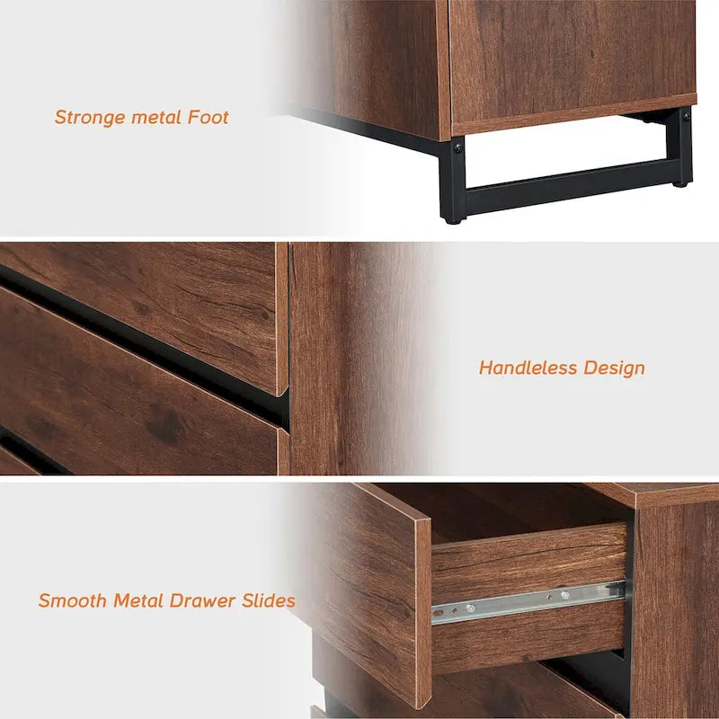 2 in 1 Modern Sideboard with 6 Drawers
