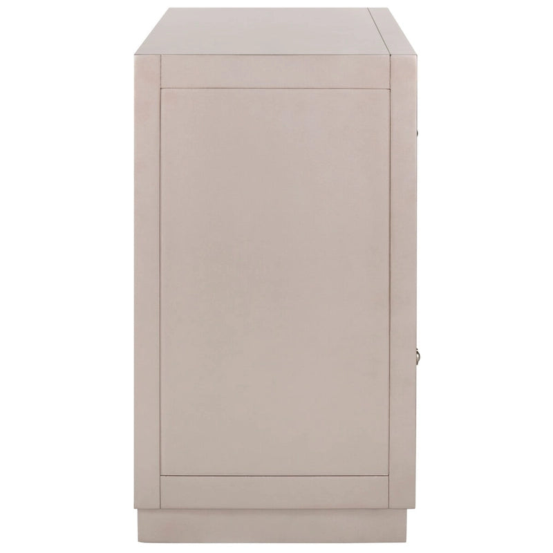 Mirrored Three Drawer Storage Chest with Decorative Patterned Front