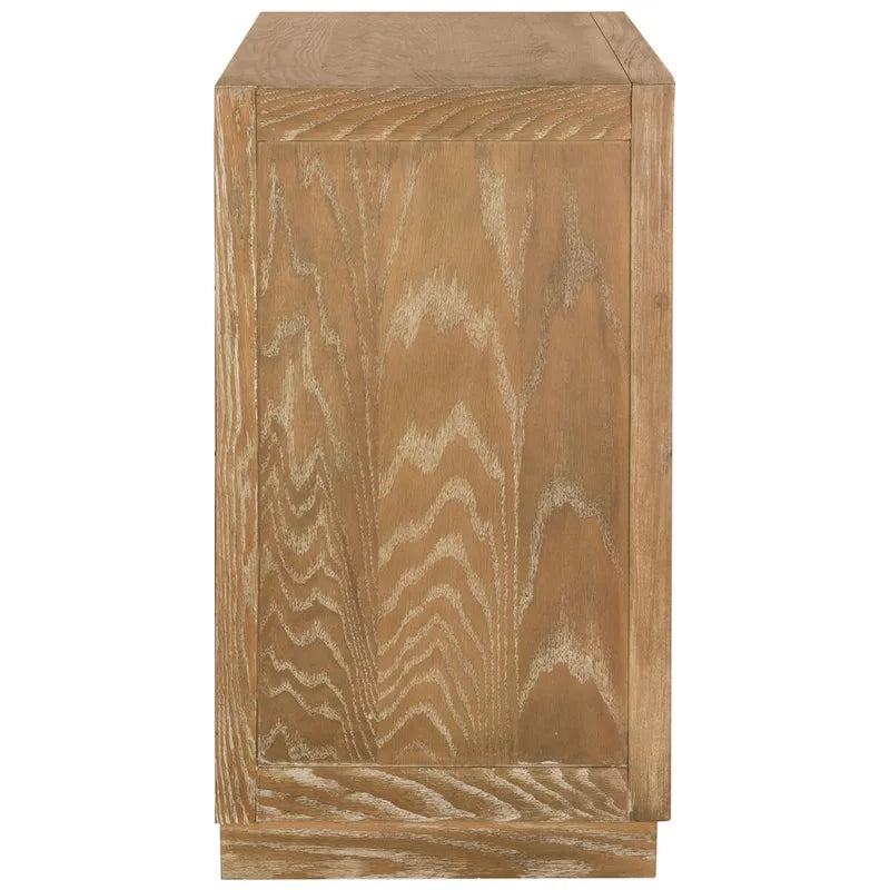 Mirrored Three Drawer Storage Chest with Decorative Patterned Front