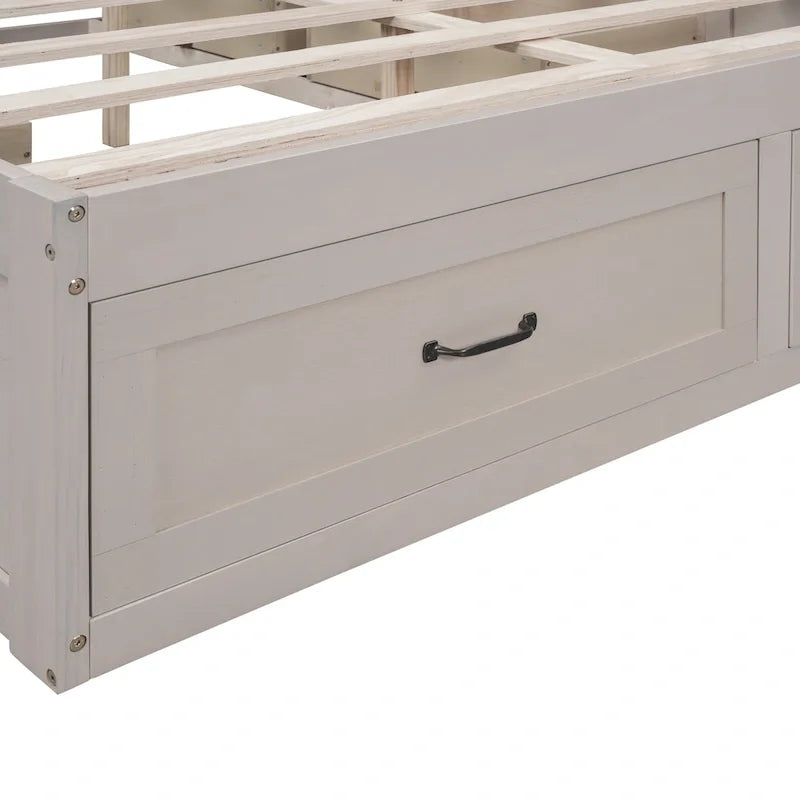 Queen Size Platform Bed with 6 Storage Drawers