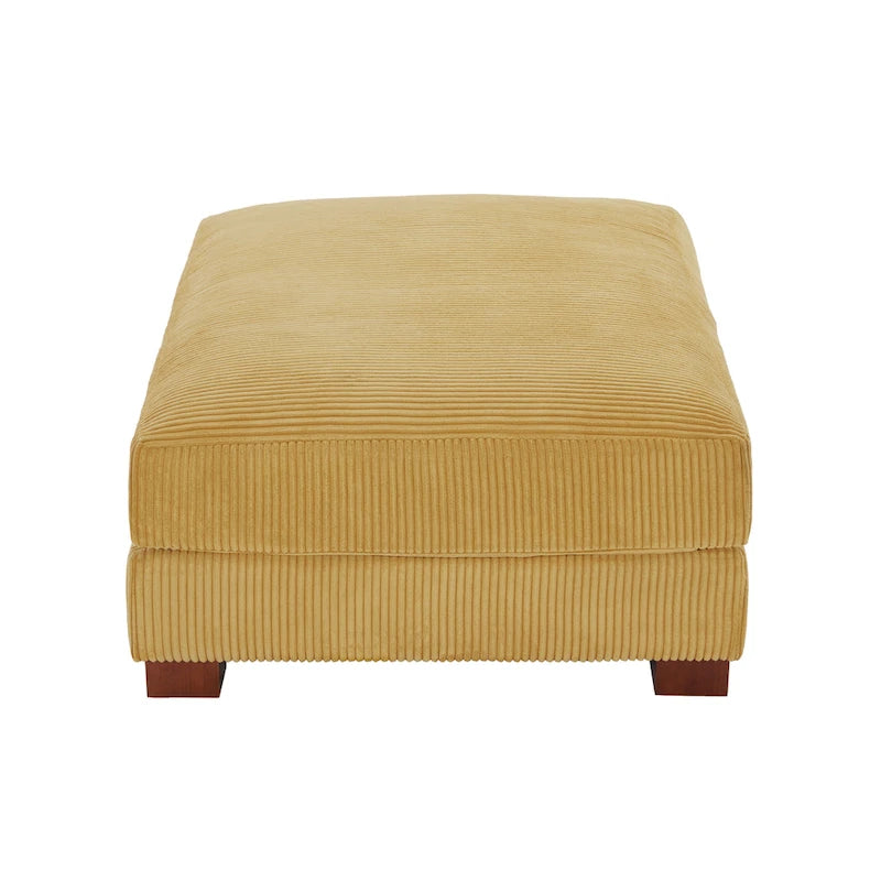 Sofa Corduroy Ottoman with Soild Wood