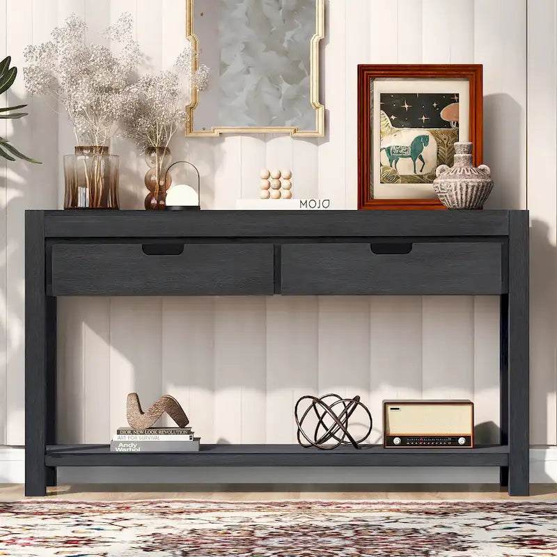 Console Table with 2 Drawers and 1 Shelf