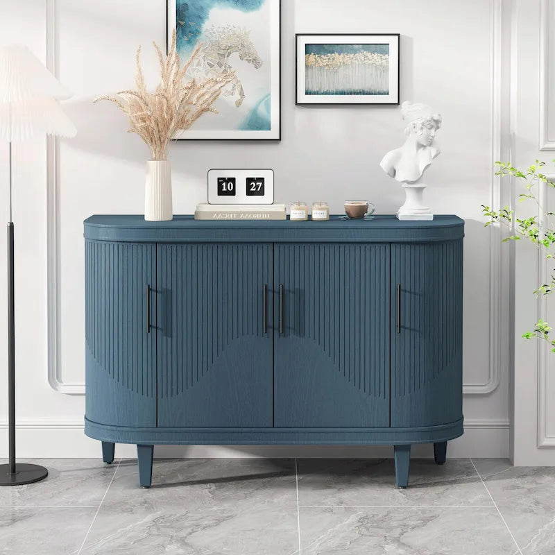 47.2-Inch Wooden Console Table & Coffee Bar Cabinet