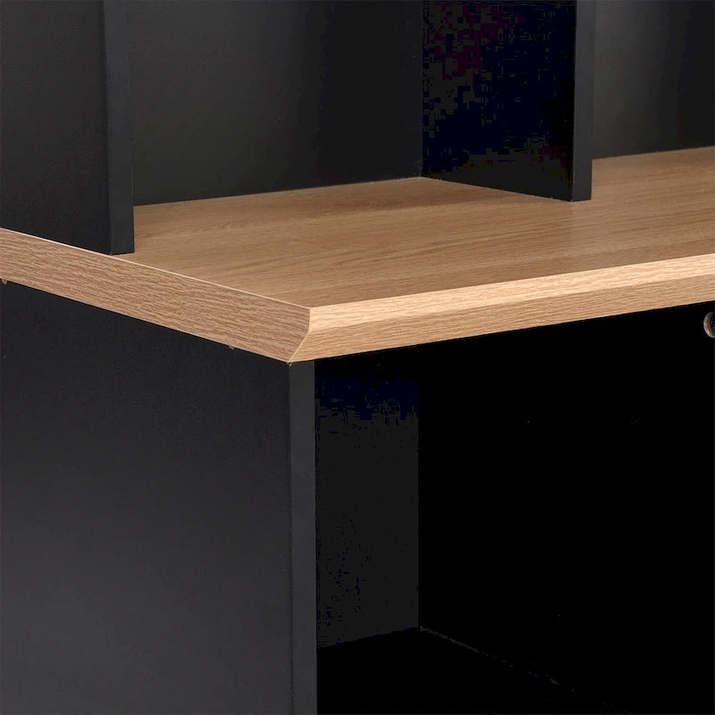Brown Entryway Hall Tree with Storage Bench and Coat Hooks