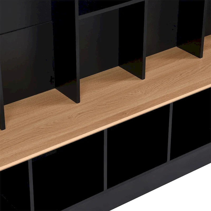 Brown Entryway Hall Tree with Storage Bench and Coat Hooks